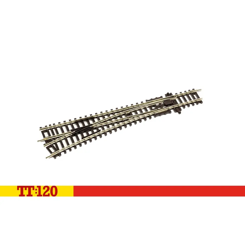 Pointe à gauche 166 mm 15° 631 mm - Hornby TT8008 - 1/120  - 3
