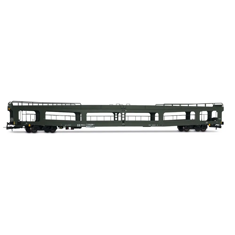 Wagon transporteur de voitures DDm 916 DB AG, livrée verte - Rivarossi HR4381 - HO 1/87 - Ep IV - 2R - 2