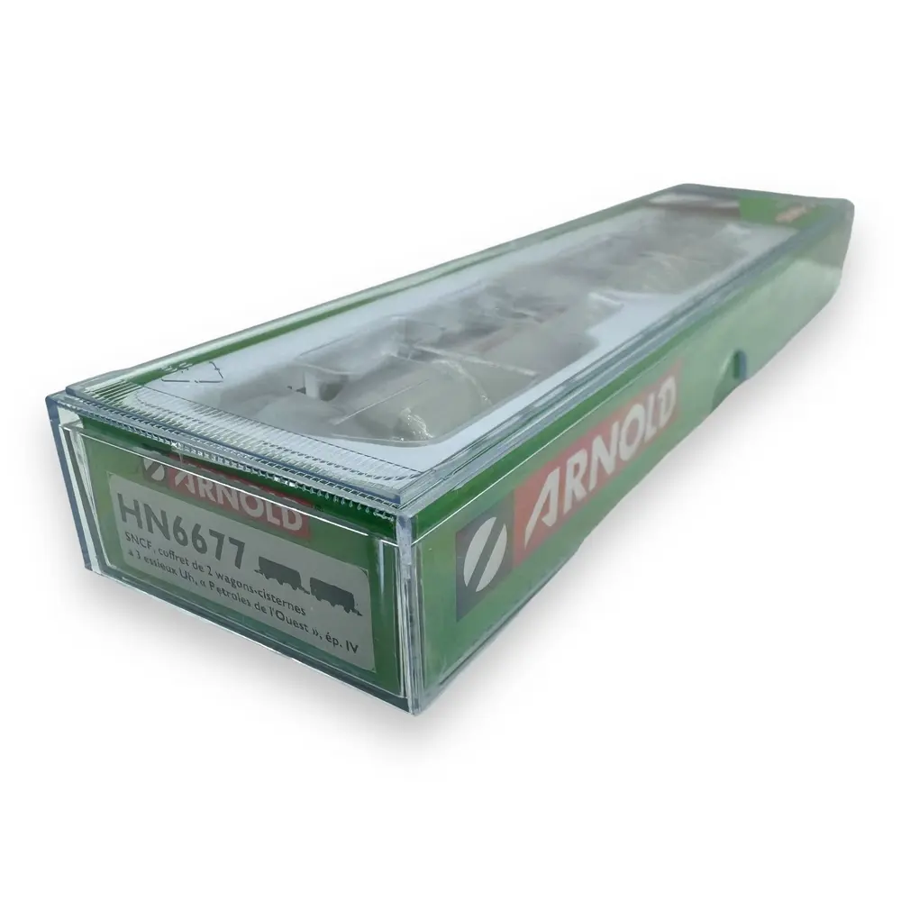 Coffret de 2 wagons citernes à 3 essieux "Petrole de l'Ouest" - Arnold HN6677 - SNCF - N 1/160 - EP IV - 2R - 4