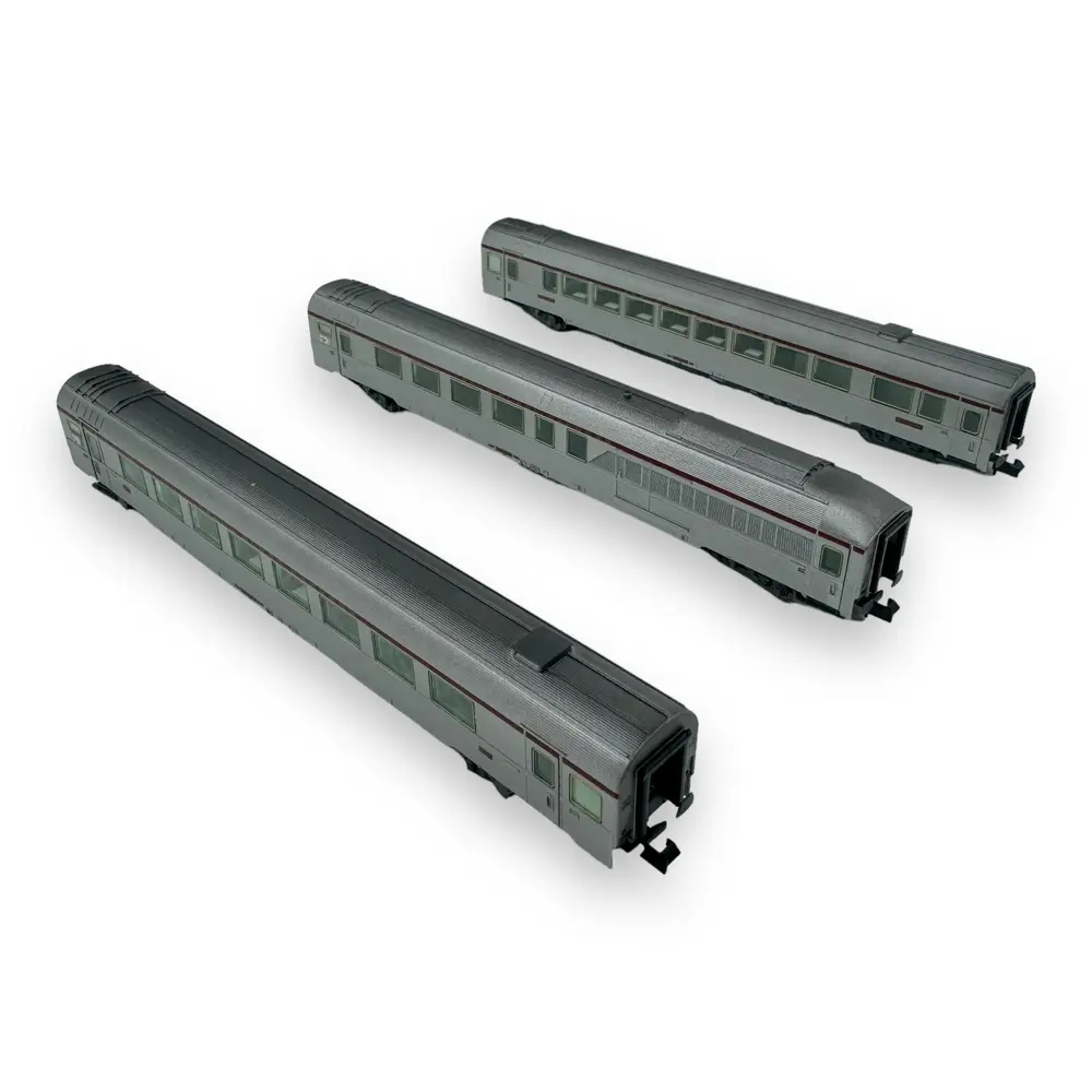 Set 3 voitures voyageurs TEE "Paris - Ruhr" - Arnold HN4444 - N 1/160 - SNCF - Ep IV - 2R - 2