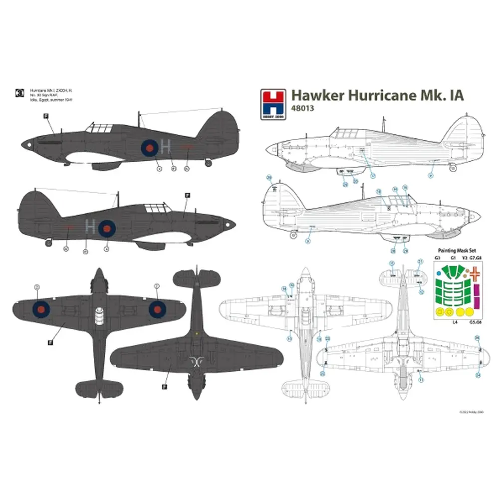 Avion de chasse - Hawker Hurricane Mk.IA - Hobby 2000 48013 - 1/48 - 2
