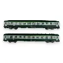 Set de 2 voitures DEV AO B10 - Arnold HN4449 - N 1/160 - SNCF - Ep IV - 2R - 3