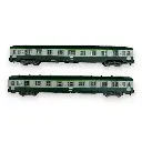 Set de 2 voitures DEV AO B9  - Arnold HN4448 - N 1/160 - SNCF - Ep IV - 2R - 3