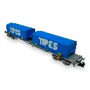 Wagon porte conteneur Sgss "TIPES" - Arnold HN6650 - N 1/160 - SNCF - Ep V - 2