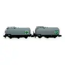 Set 2 Wagons citernes "BP" 3 essieux - Arnold HN6608 - N 1/160 - SNCF - Ep IV - 2R - 6