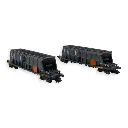 Set 2 wagons trémies Faoos Arnold "Capcol/EDF" HN6550 SCNF - N 1/160 - EP IV - 2