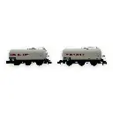 Coffret de 2 wagons citernes à 3 essieux "Petrole de l'Ouest" - Arnold HN6677 - SNCF - N 1/160 - EP IV - 2R - 3