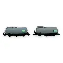 Set 2 Wagons citernes "BP" 3 essieux - Arnold HN6608 - N 1/160 - SNCF - Ep IV - 2R - 3