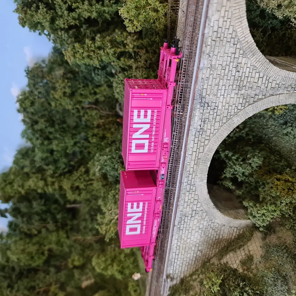 Wagon porte-conteneurs S7B ONE Touax - Jouef 6261 - HO 1/87 - 5