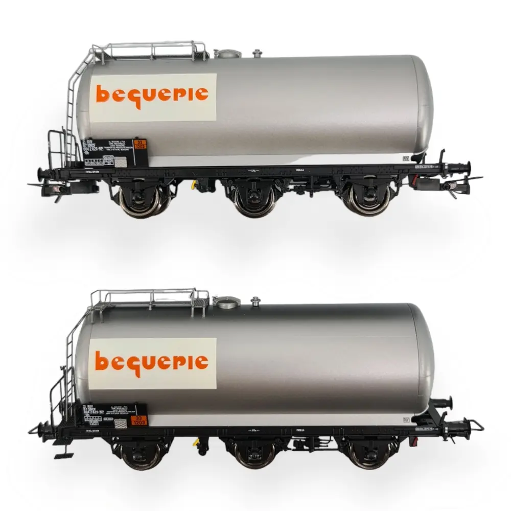 Set de 2 wagons-citernes à 3 essieux "Béguerie" - Jouef HJS6227 - HO 1/87 - SNCF - Ep IV - 2R - 3