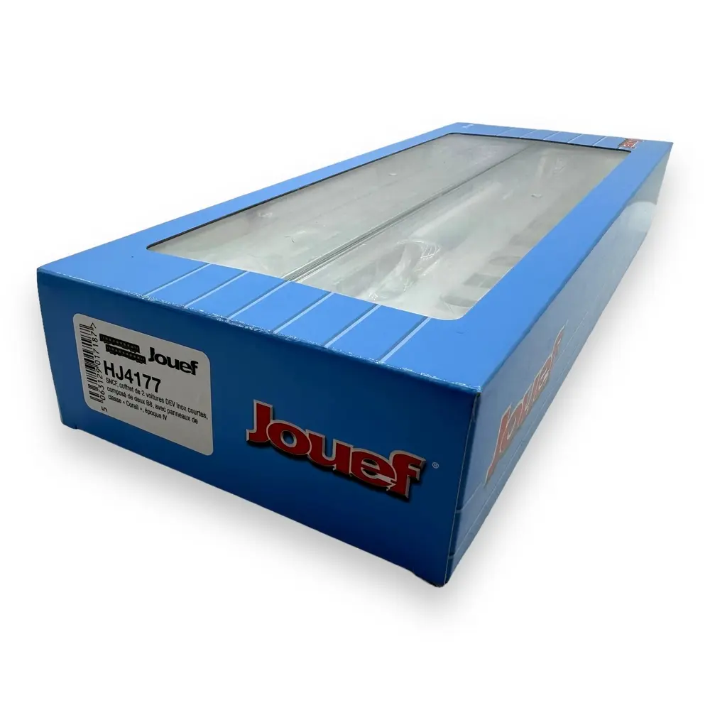Coffret de 2 voitures DEV Inox - Jouef HJ4177 - HO 1/87 - SNCF - Ep IV - 2R - 4