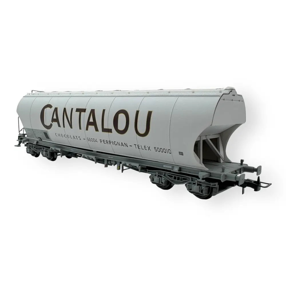 Wagon silo sucrier Chocolaterie Cantalou - Jouef HJS6304 - HO 1/87 - SNCF - Ep IV - 2R - 2
