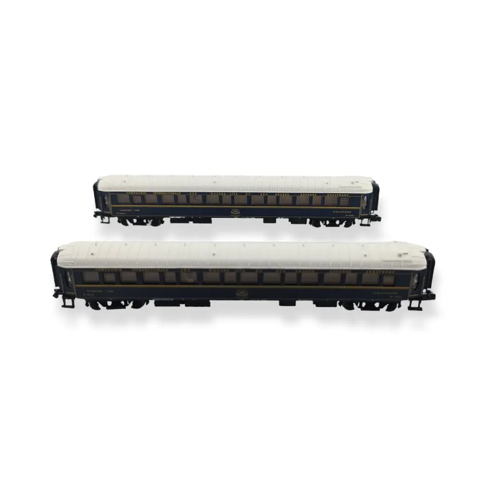 Set de 2 voitures lits type LX Simplon Orient Express - Arnold HN4400 - N 1/160 - CIWL - Ep IV/V - 2R - 3