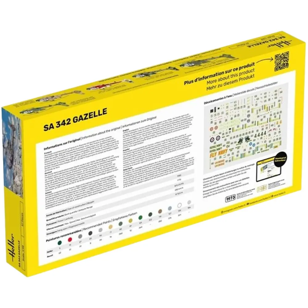 Hélicoptère SA 342 - Gazelle - Heller 80486 - 1/48  - 2