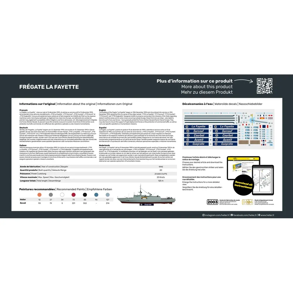 Frégate La Fayette - Heller 81035 - 1/400 - 4