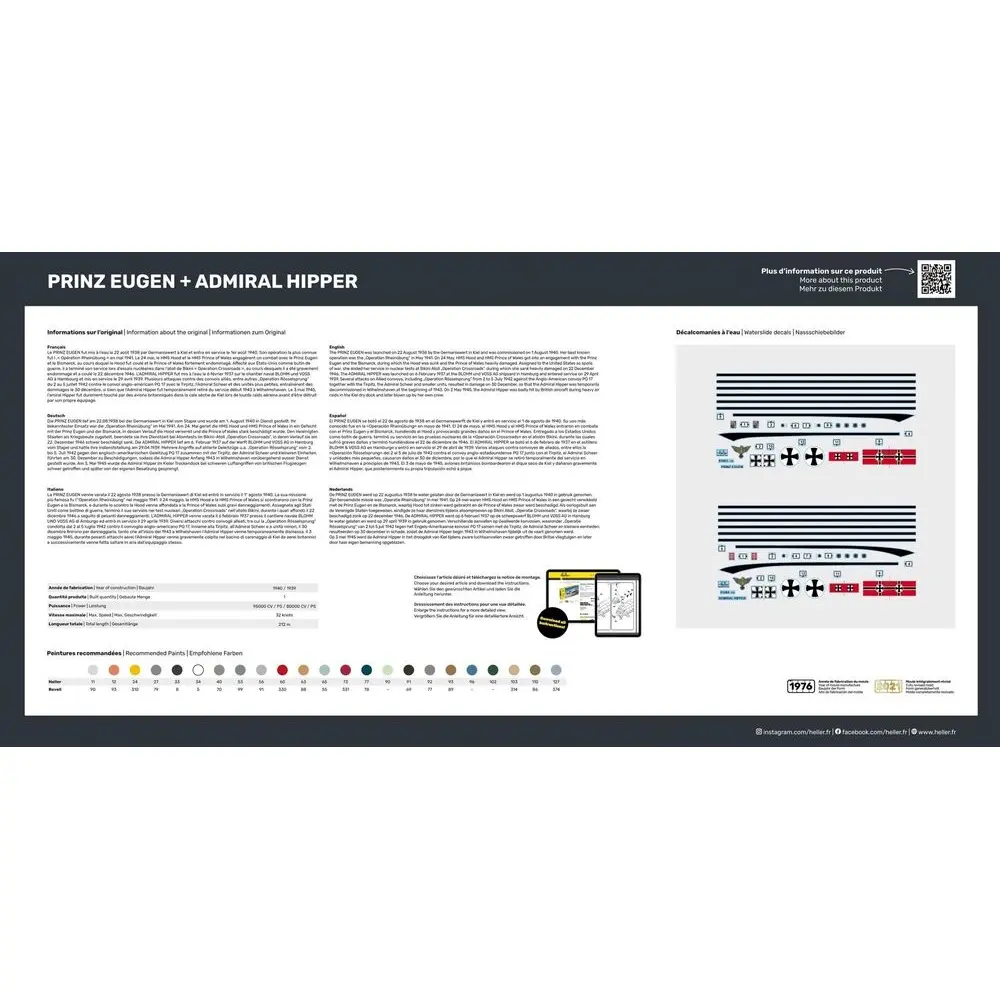 Set Prinz Eugen + Admiral Hipper - Heller 85083 - 1/400 - 4