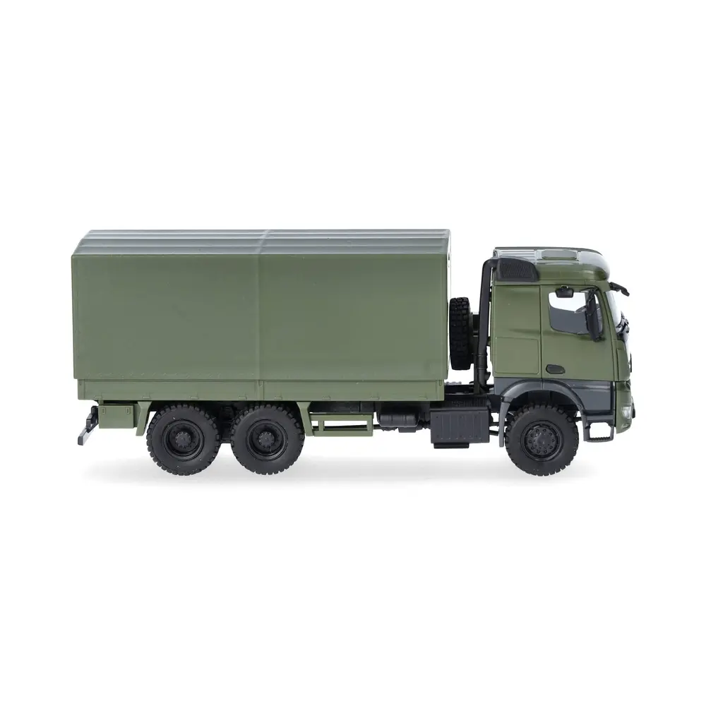 Camion Plate-forme/bâche Mercedes-Benz Arocs - Herpa 747165 - HO 1/87 - 3