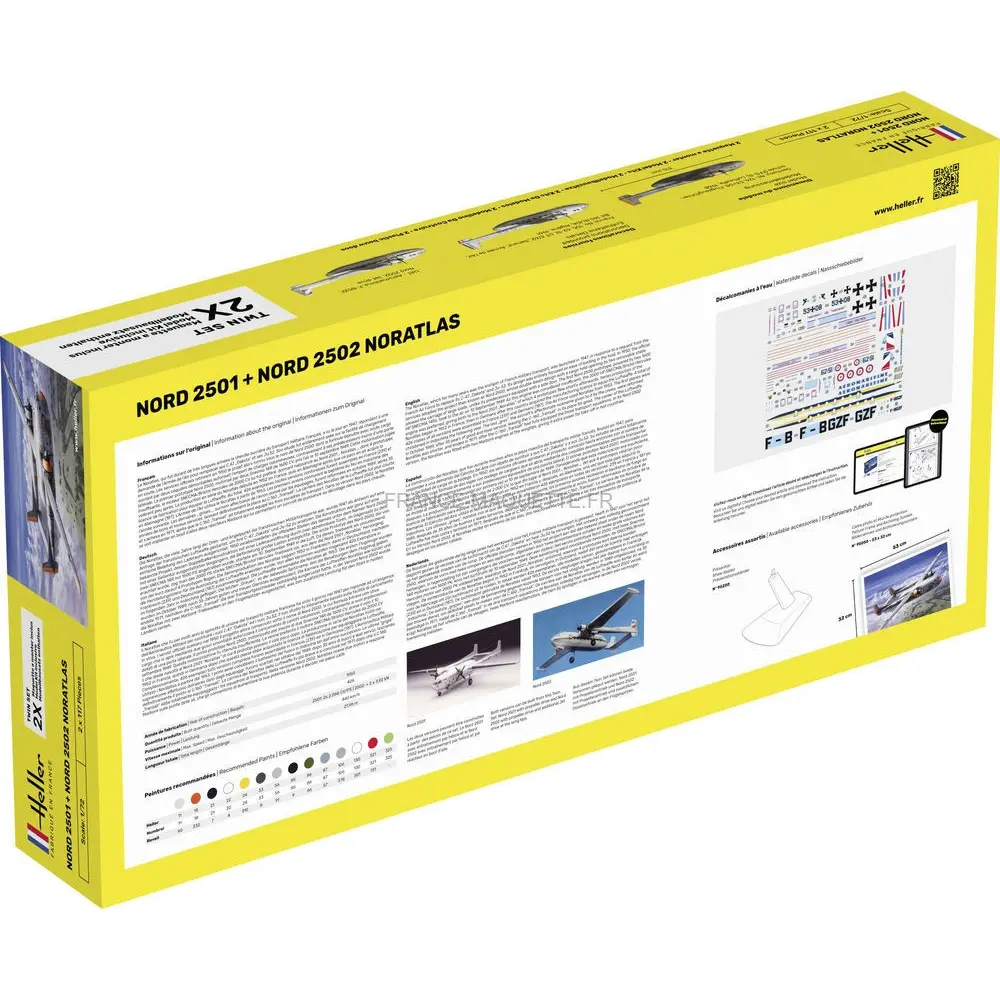 Kit de démarrage Nord 2501 + 2502 "Noratlas" Twinset - Heller 55374 - 1/72 - 2