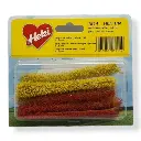 10 Bandes d'herbes - Rouge / Jaune - HEKI 1814 - Échelle HO / TT / N - 100 mm - 2