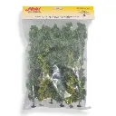 20 Arbres à feuilles - Vert moyen / clair - HEKI 1955 - Échelle HO / TT / N - 50 à 110 mm - 3