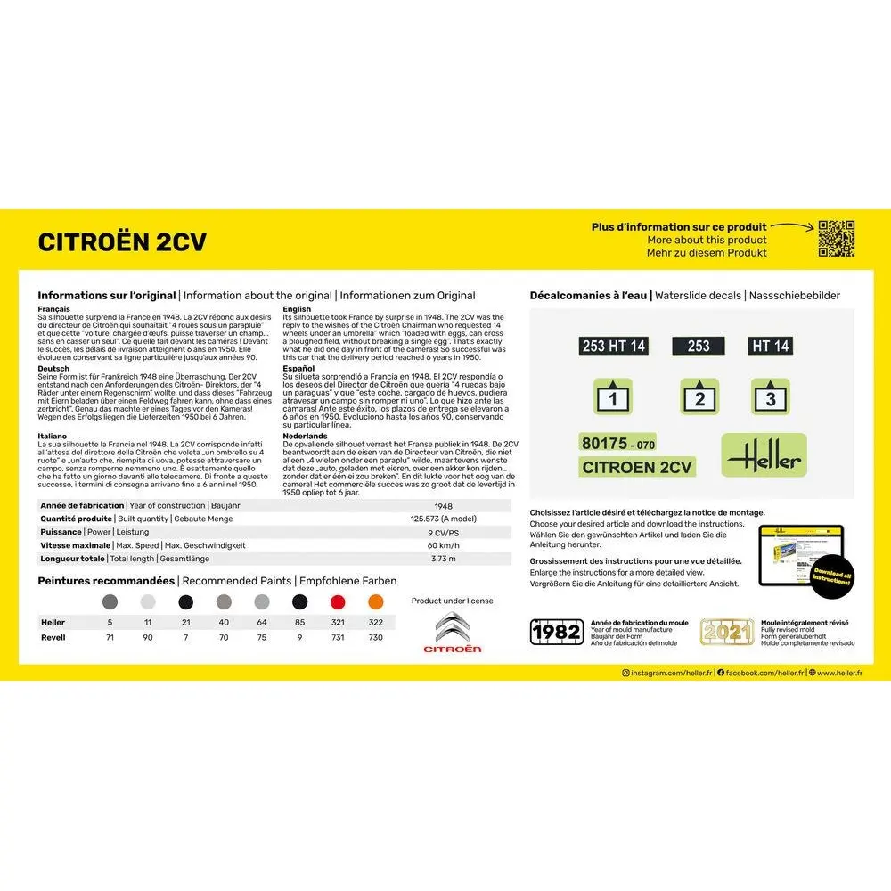 Kit de démarrage - Citroën 2CV - Heller 56175 - 1/43 - 2