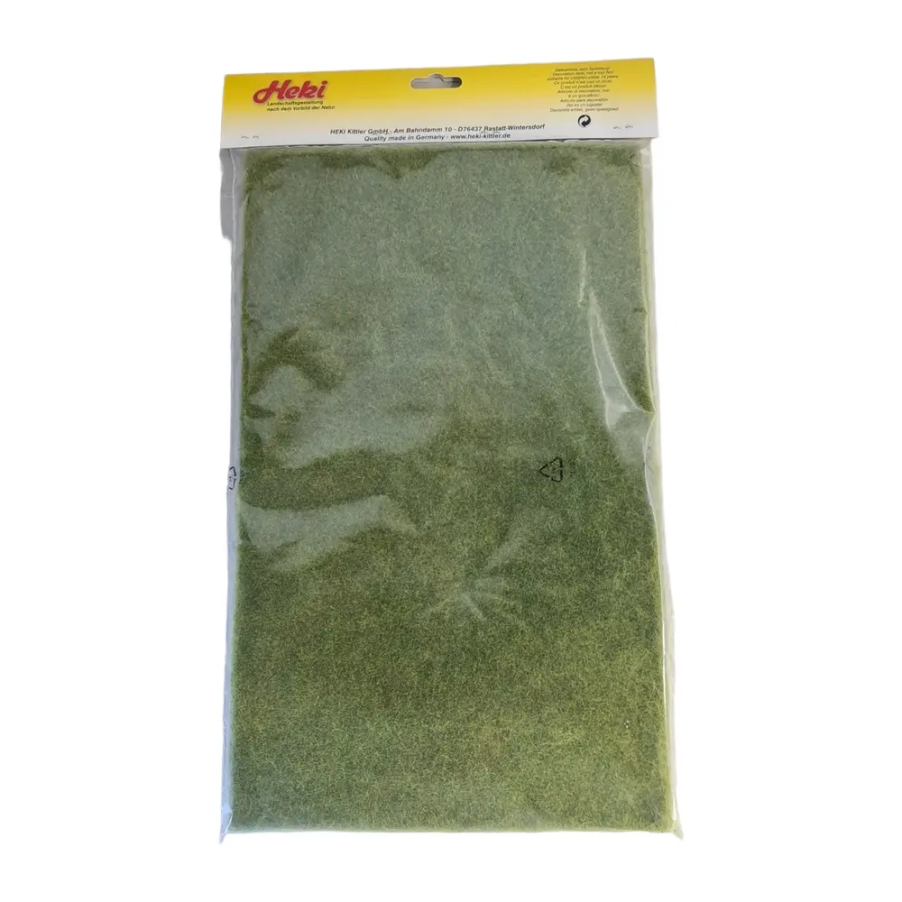 2 Tapis floqués herbes - Vert clair - HEKI 1870 - Échelle Universelle - 400x240mm - 2