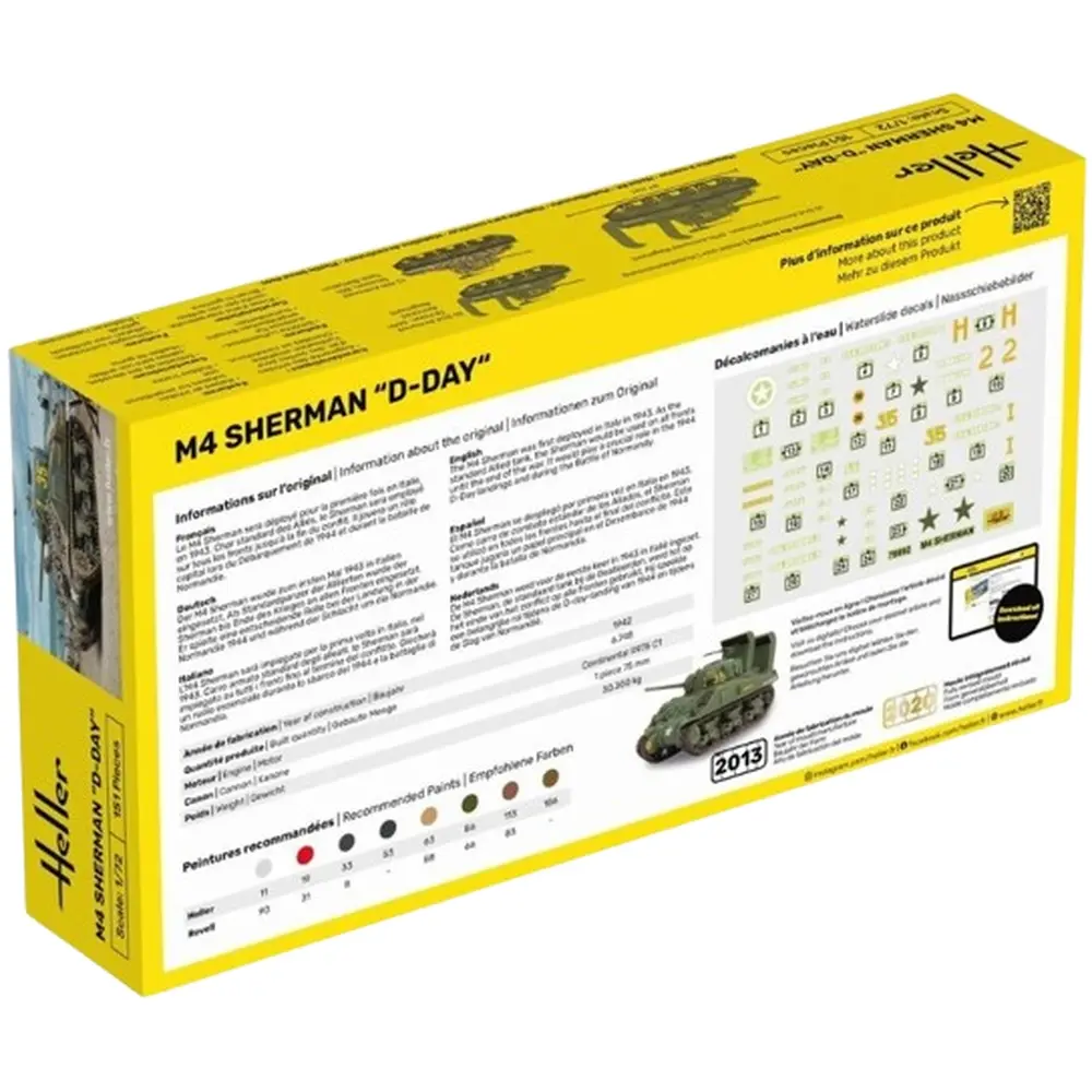 Char Standard - M4 Sherman Jour-J 1943 - Heller 56892 - 1/72 - 2
