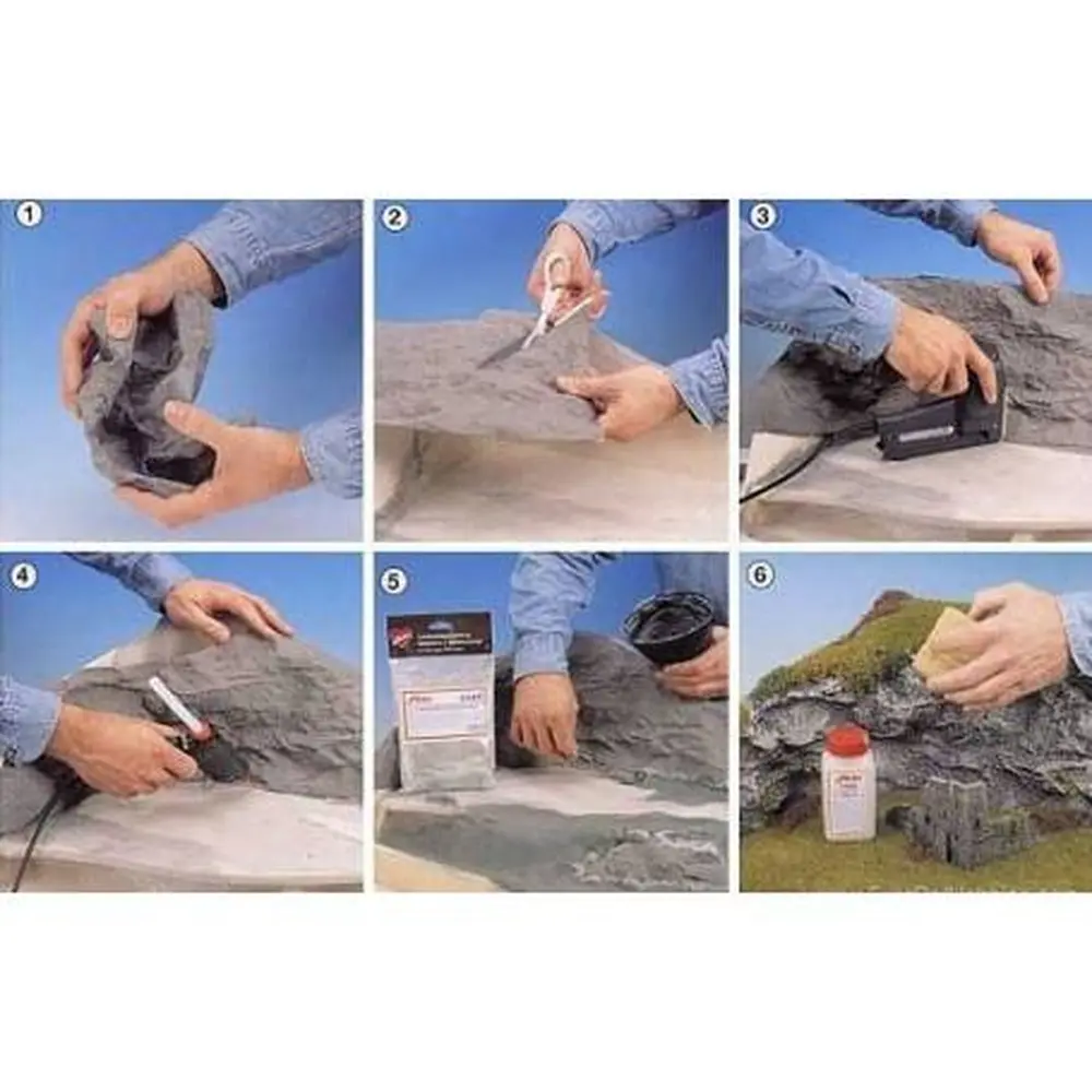 Feuilles de Roche Dolomit - HEKI 3503 - 80x35CM - HO : 1/87 & N : 1/160  - 2