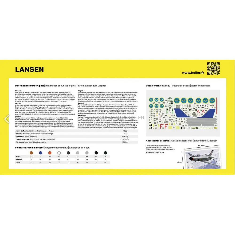 Kit de démarrage - Avion Lansen - Heller 56343 - 1/72 - 2