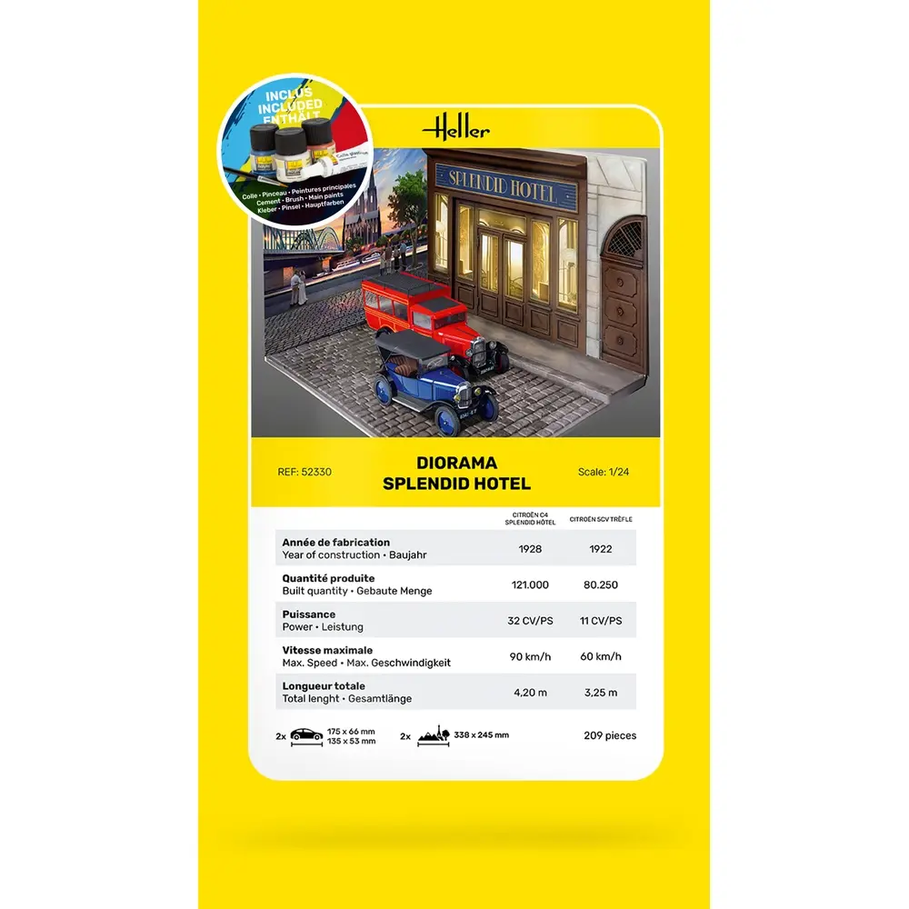 Starter Kit Diorama Splendid Hôtel - Heller 52330 - 1/24 - 7