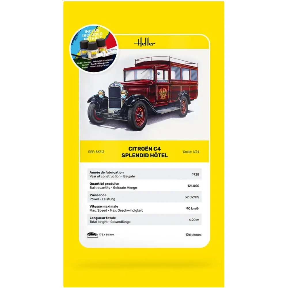 Citroën C4 Splendid Hotel en kit - Heller 56713 - 1/24 - 6