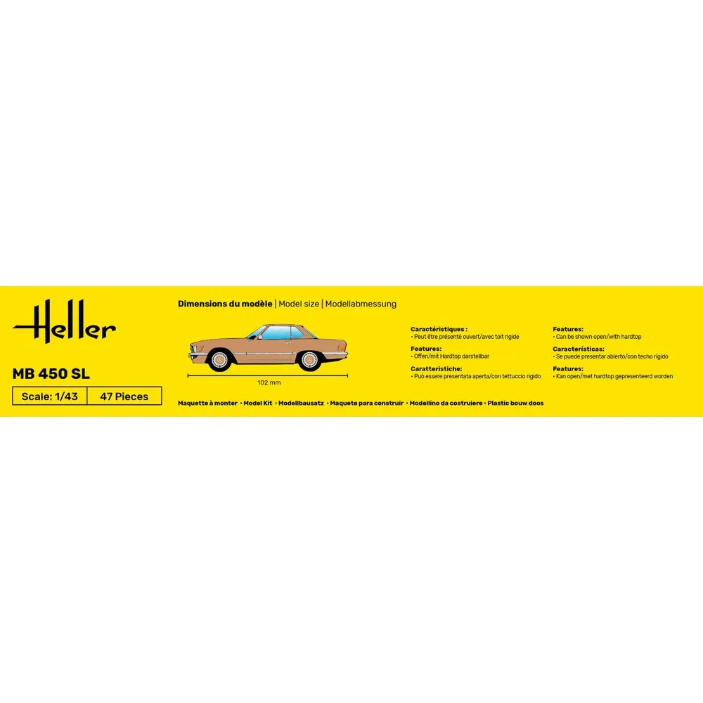 Starter kit MB 450SL - Heller 56171 - 1/43 - 5