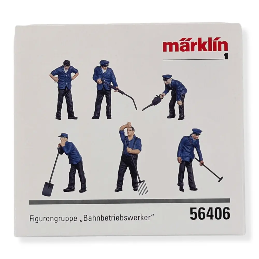Set 3 personnages "Employés de dépôt" Marklin 56406 - I : 1/32 - EP III / IV - 2