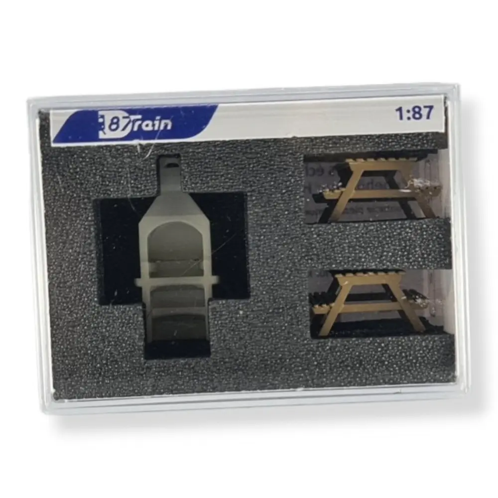 Lot de 2 Tables de Pique-Nique & Barbecue - 87Train 221022 | HO 1/87ème  - 3