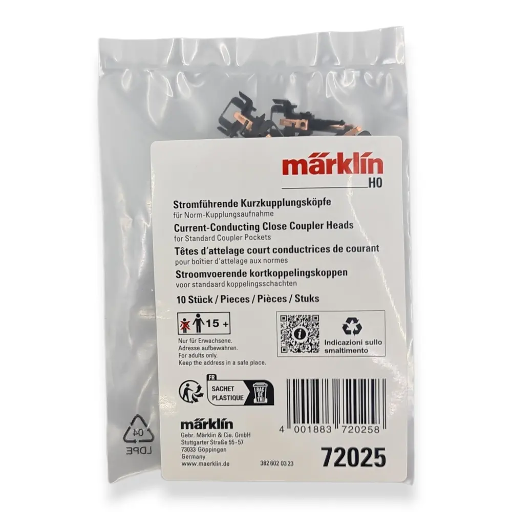 10 têtes d'attelage court conducteur - NEM 362/303 MÄRKLIN 72025 - HO - 2