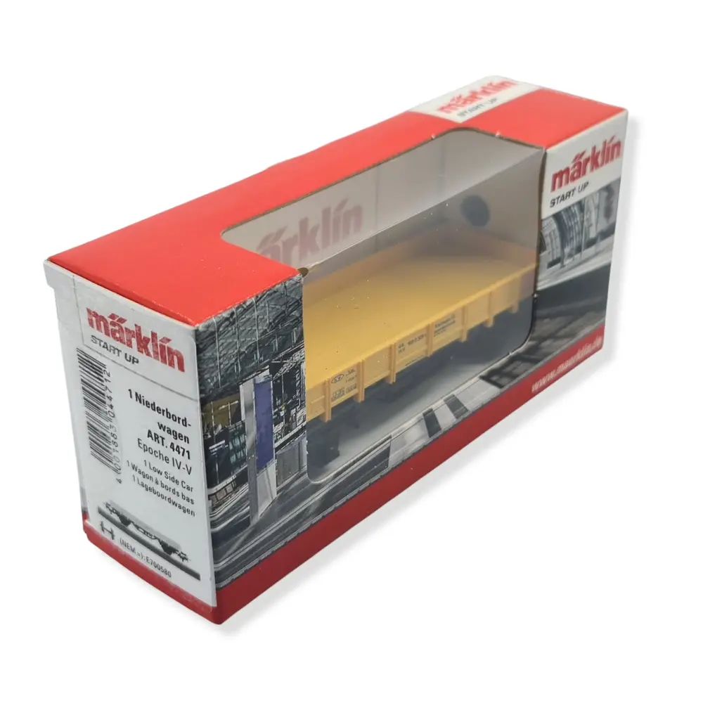 Wagon à bords bas pour grue MARKLIN START UP 4471 - DB - HO 1/87 - EP IV - 3