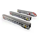 3 voitures TER Bourgogne - Ls Models 41233DC - HO 1/87 - SNCF - 2