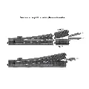 Aiguillage long à gauche 12,1° Marklin 24711 - 236,1 mm - HO : 1/87 - Code 83 - Voie C - 3