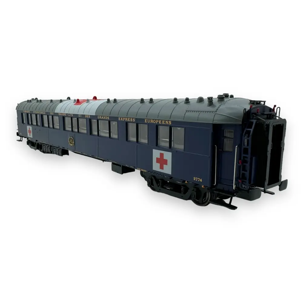 Voiture lits S2 croix rouge - LS Models 49140 - HO 1/87 - CIWL - Ep IIIb - 2R - 2