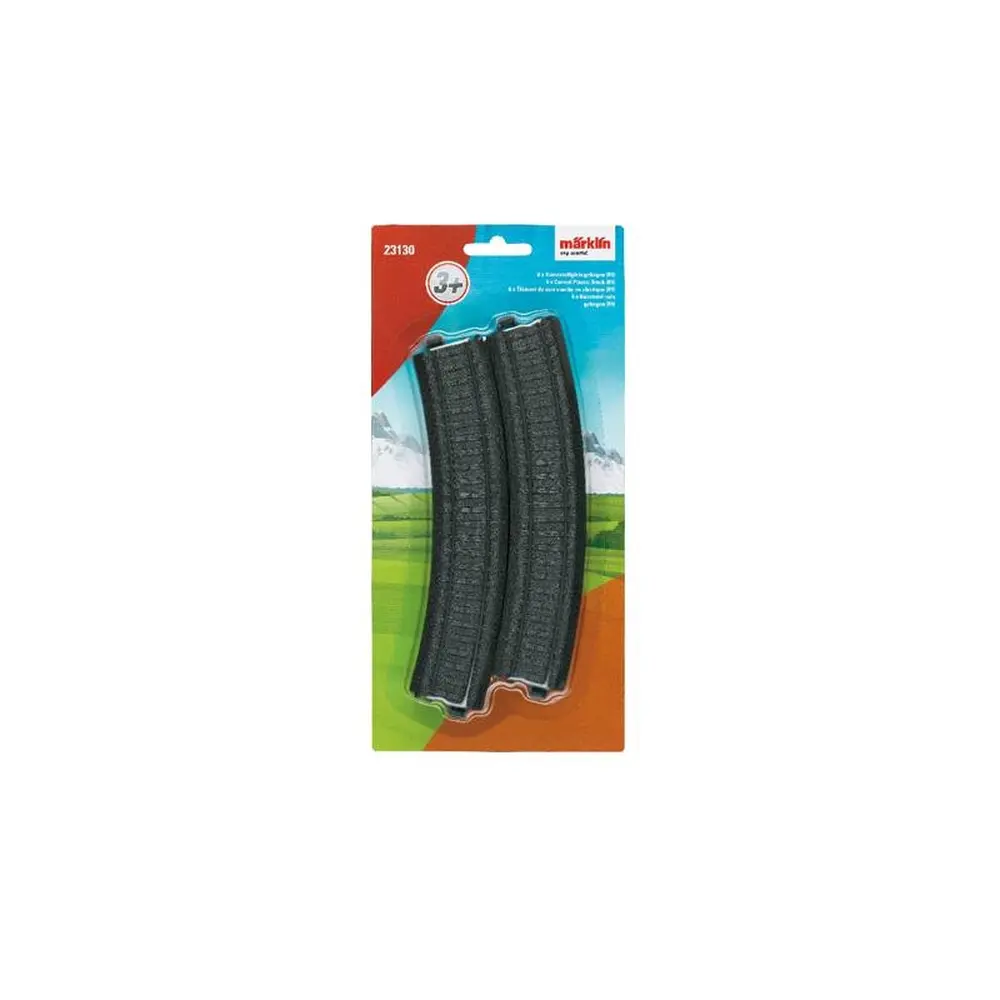  Lot de 6 éléments de voie courbe en plastique (R1) - Märklin my world 23130 - HO 1/87 - 2