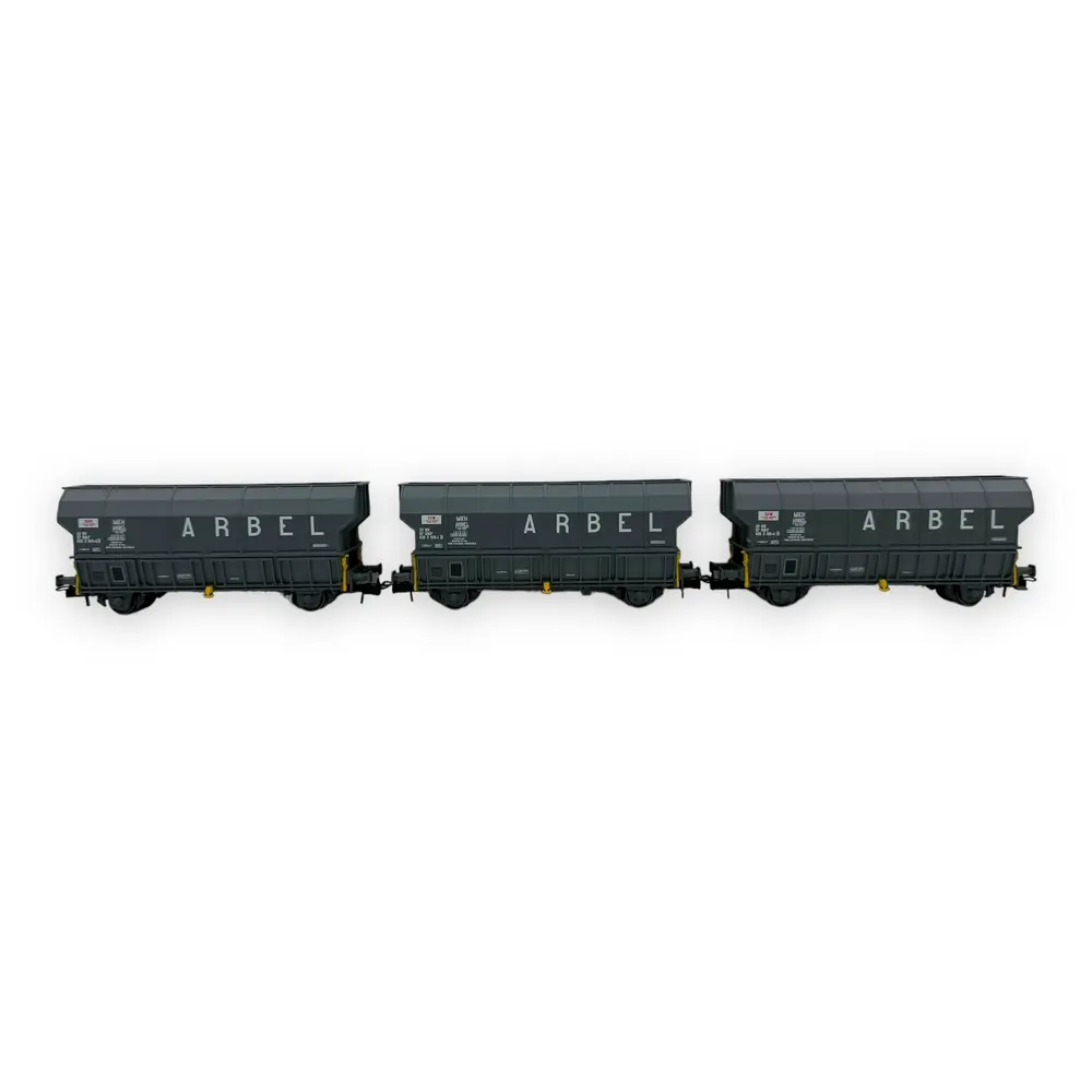 Set de 3 Wagons Trémies ARBEL - MAKETTE 4741 - HO 1/87 - SNCF - EP IV - 2R - 3