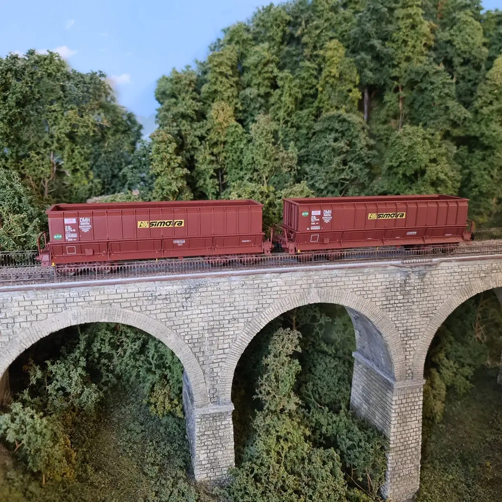 Set de 2 wagons tombereaux DMH Simotra - Ls Models 31116 - HO : 1/87 - SGW - EP V - 4