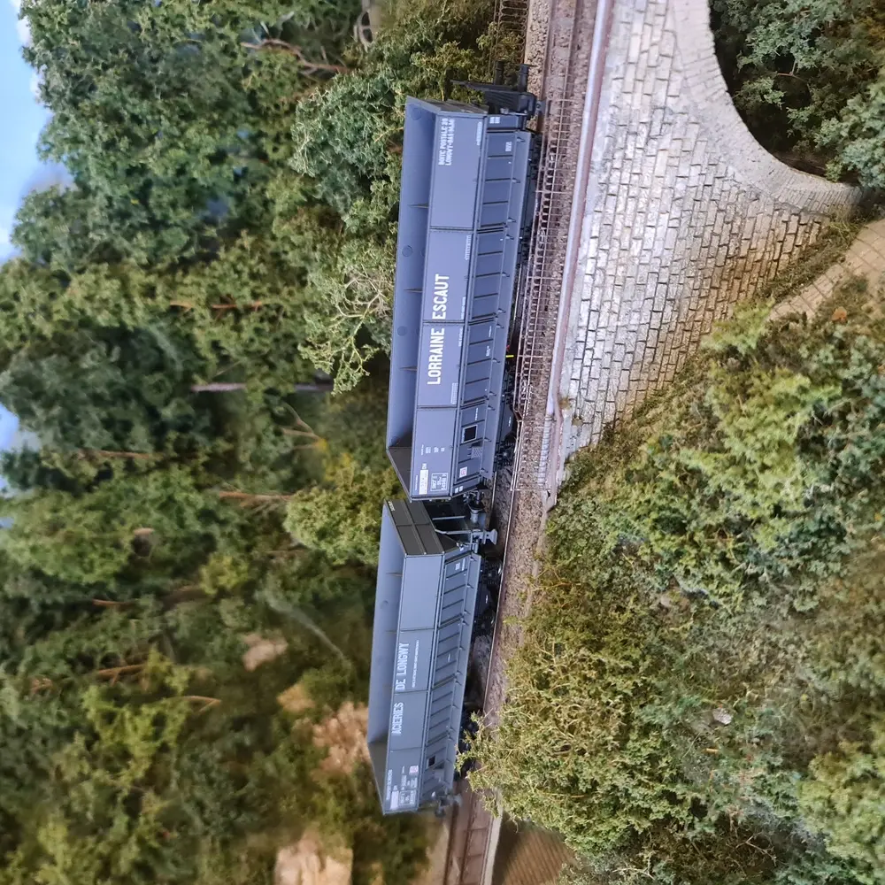 Set de 2 wagons minerais DM LS Models 31103 - HO : 1/87 - SNCF - EP III - 5