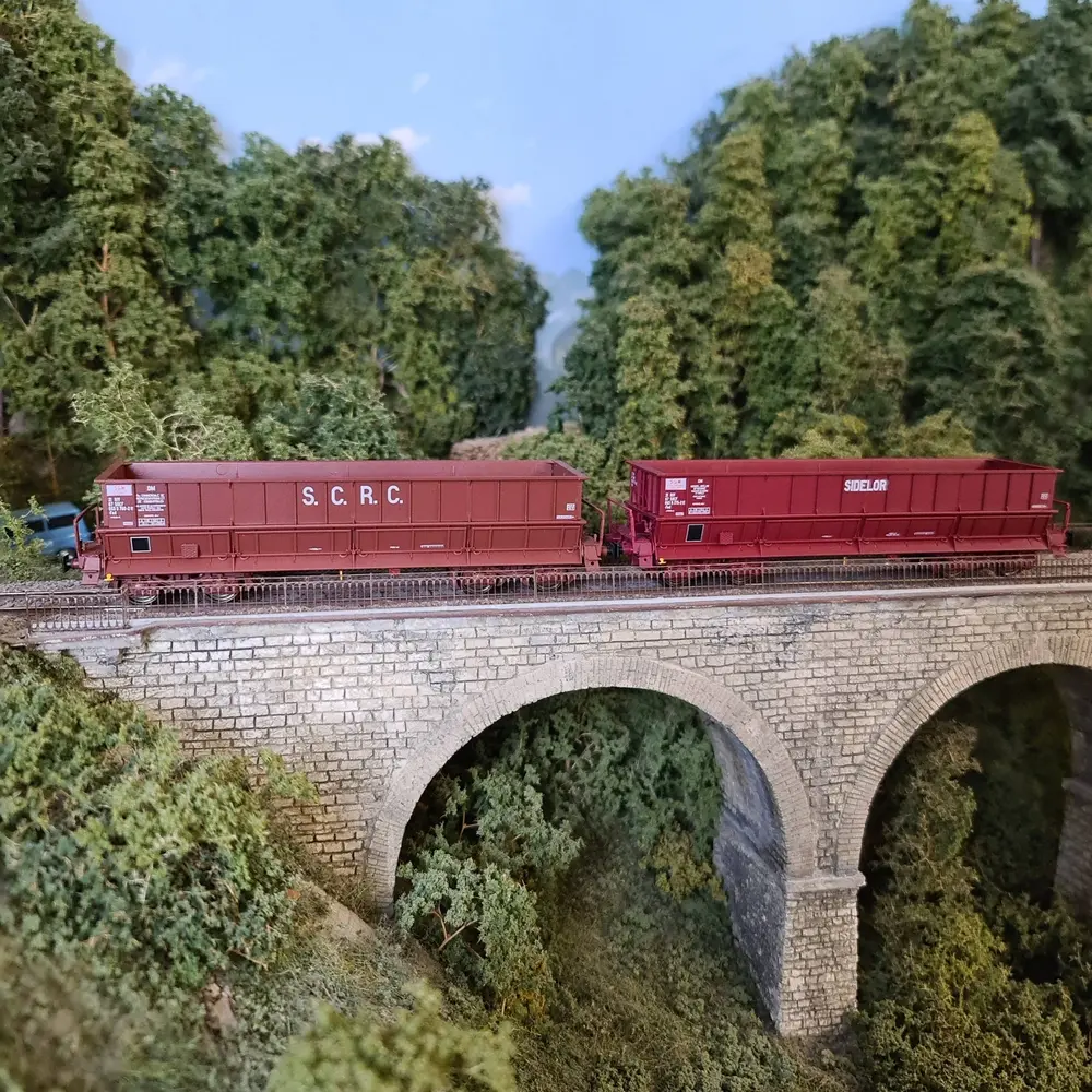 Set de 2 wagons tombereaux DM - Ls Models 31119 - HO : 1/87 - SNCF - EP IV - 4