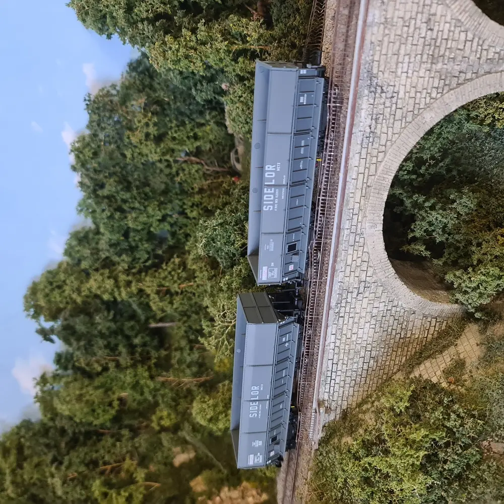 Set 2 wagons trémies "Sidelor" - Ls Models 31101 - HO 1/87 - SNCF - EP III - 5