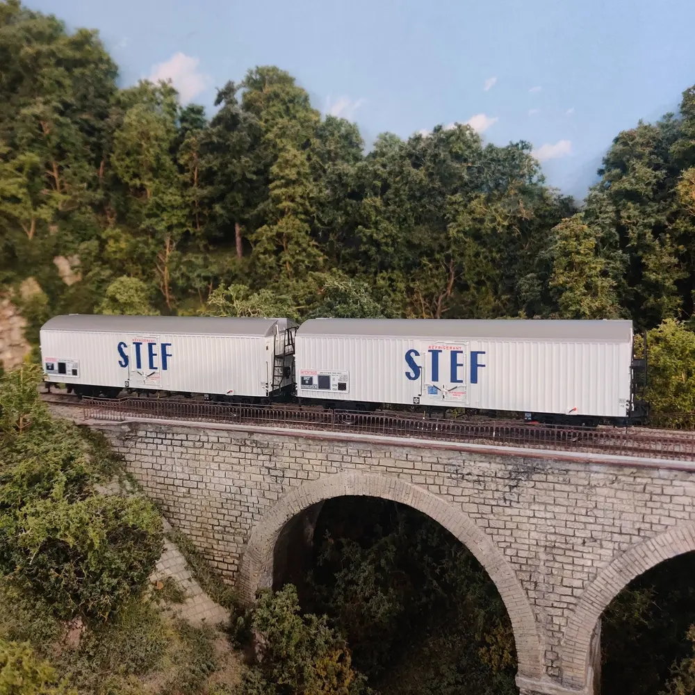 Set 2 wagons réfrigérants STEF - Ls Models 30235 - HO 1/87 - SNCF - EP III - 4