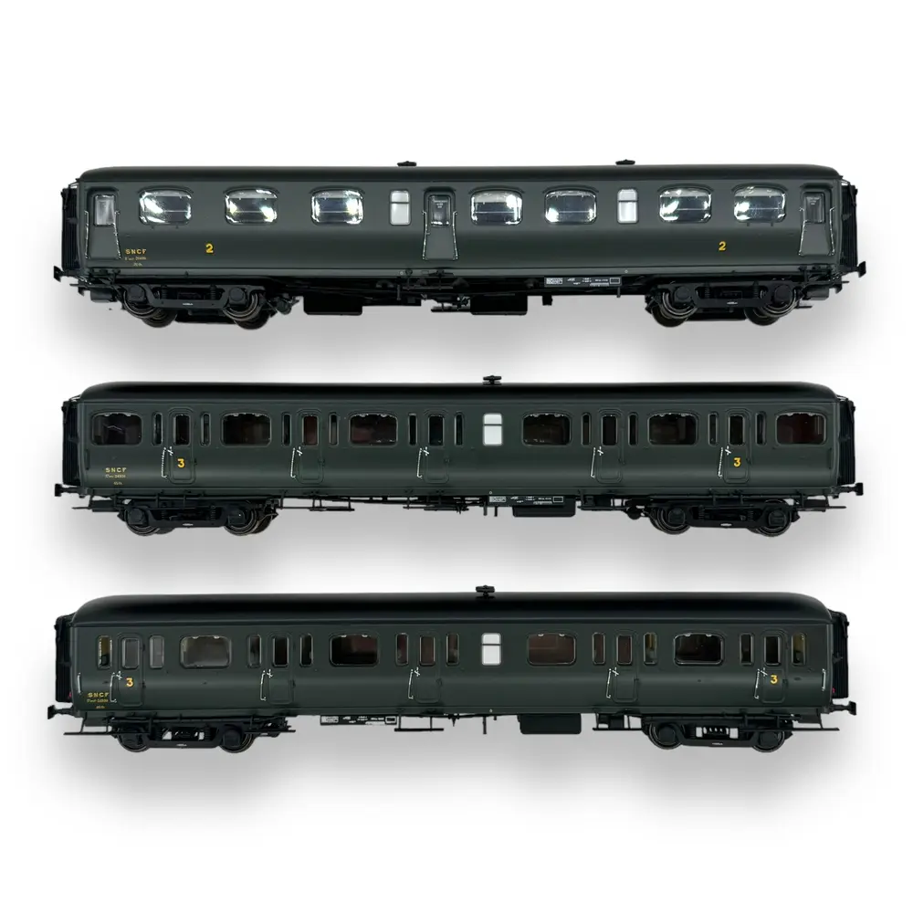 Set de 3 voitures voyageurs - Express Nord - LS Models 40325 - HO : 1/87 - SNCF - EP III - 3