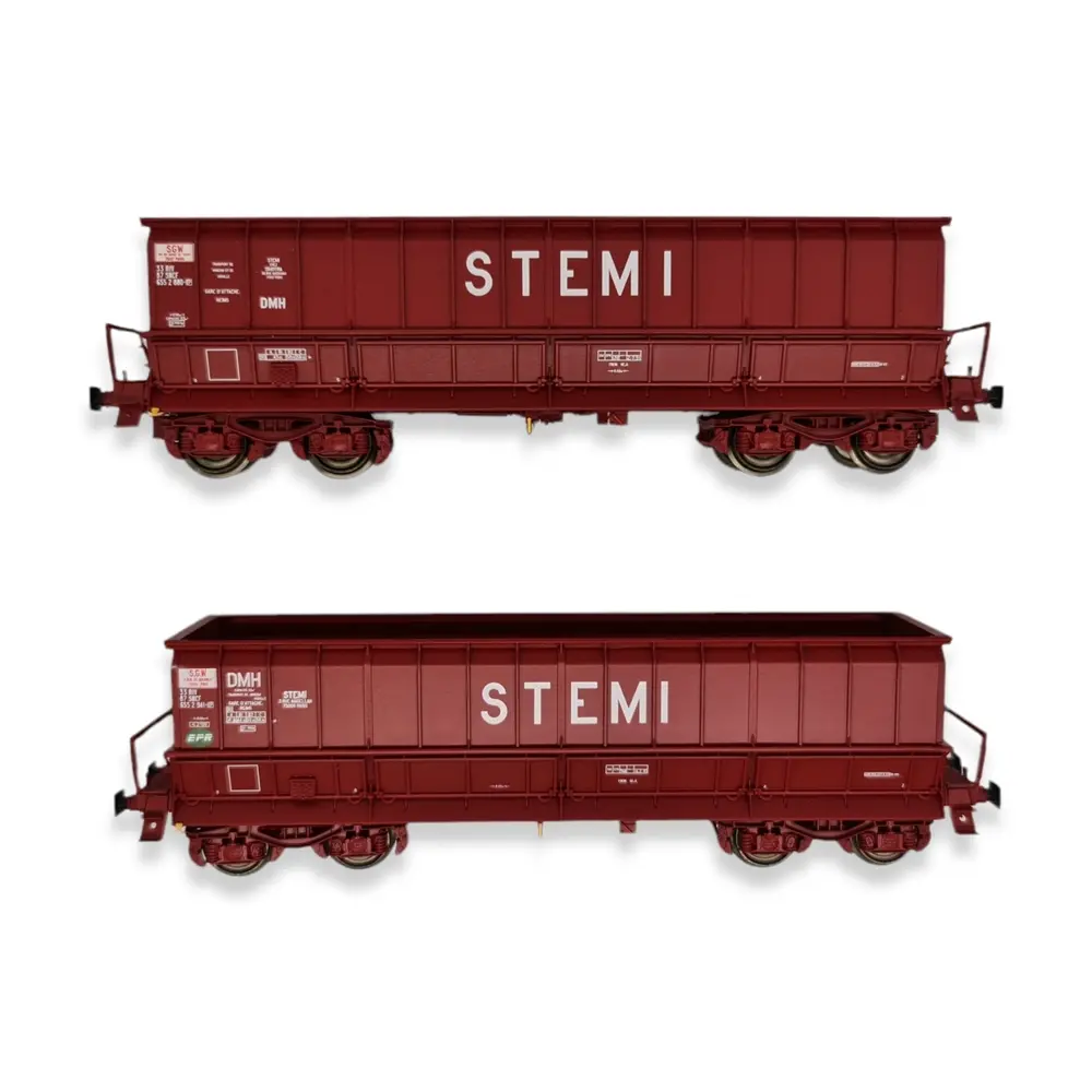 Set de 2 wagons tombereaux DMH Stemi - Ls Models 31117 - HO : 1/87 - SGW - EP V - 3