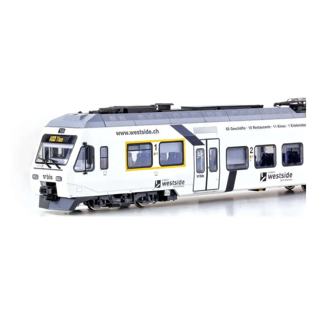 Automotrice Unité multiple RABe 525 NINA en 3 parties du BLS / Westside - LS Models 17203AC - HO 1/87 - Ep.VI - Analogique - 3R - 3