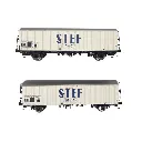 Set 2 wagons réfrigérants STEF - Ls Models 30235 - HO 1/87 - SNCF - EP III - 3